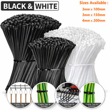 Nylon Cable Ties Black White