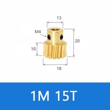 Brass Worm Wheel Gear 1/1.5
