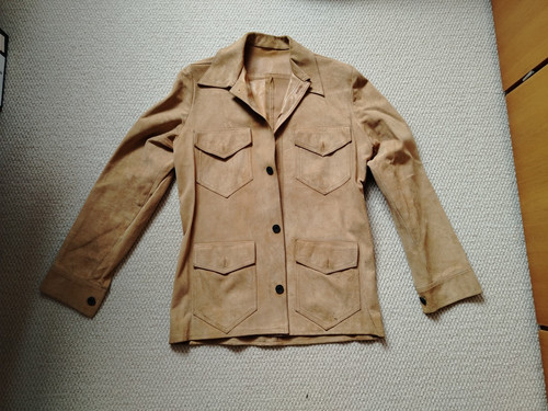 Vintage tan fawn 1970s suede - vintage,