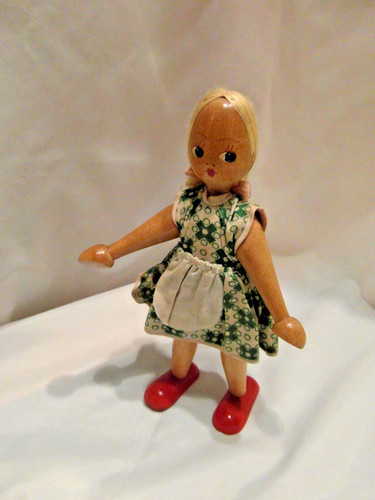 Vintage wooden polish doll - polish,