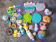 Job Lot Bundle Sensory Fidget Toy Pop It Spinners Squishies Game Stress Relief