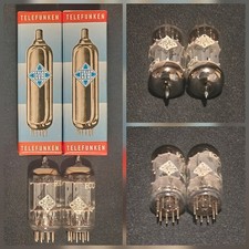 TELEFUNKEN 12AX7 ECC83 TUBE LEGENDARY DIAMOND STAMP WESTERN GERMANY MATCHED SET