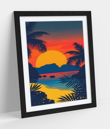 Pretty sunset beach - at,