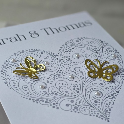 Personalised wedding card - wedding,
