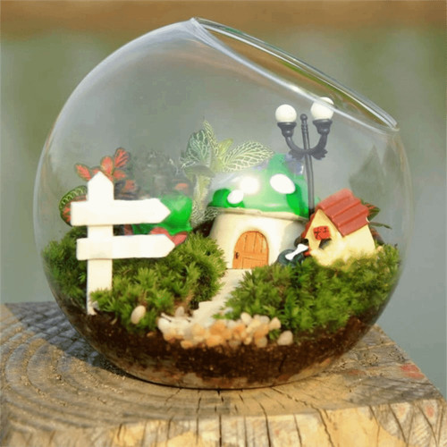 Globe glass ball vase - glass,