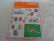 Easy jet A321 airline safety on board card A4