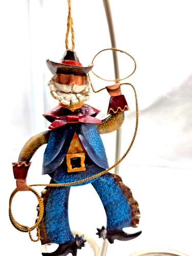 Tin lasso cowboy christmas - tin,