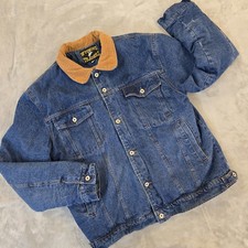 Wyoming Traders Jacket Men's XL Western Sherpa Lined Jean Cowboy Trucker Denim