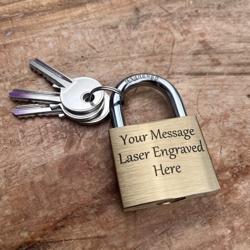 Personalised engraved padlock - engraved,