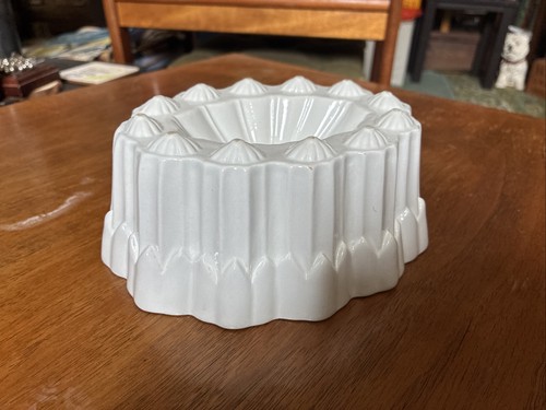Vintage white ceramic jelly - vintage,