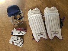 CRICKET PADS GM HELMET GLOVES