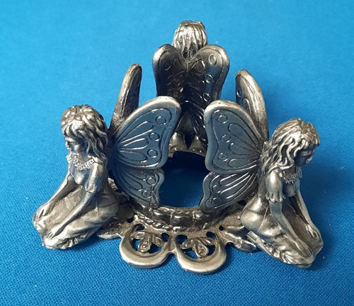 Vintage pewter fairy tea - tea, light