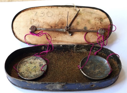 Antique coin scales - antique,