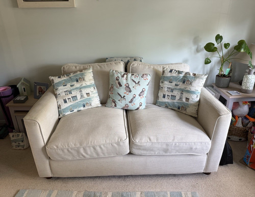 Cream sofa bed - cream, great