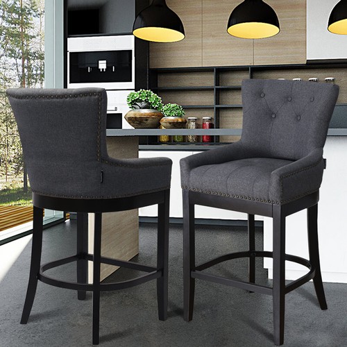 Grey fabric breakfast bar - grey,