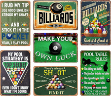 Funny Billiards Metal Tin Sign