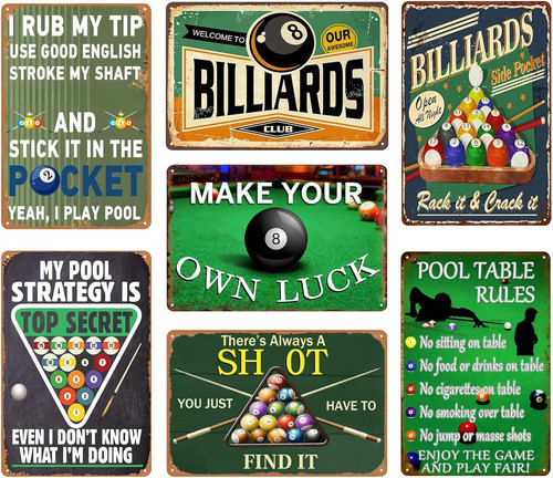 Funny billiards metal - billiards, tin
