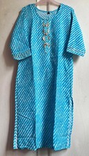Kaftan Dress Medium Aqua Blue