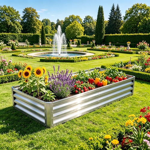 Garden metal raised - raised, vegetable