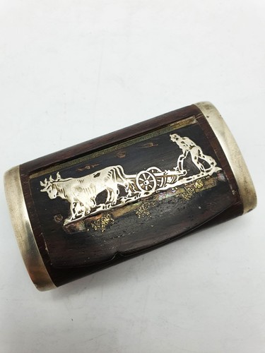 Antique wooden snuff - wooden,