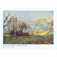 DITTISHAM on the DART; A Fair Land is England - Antique Print 1904