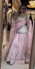 PINK WHITE SEQUENCE LONG CHOLI
