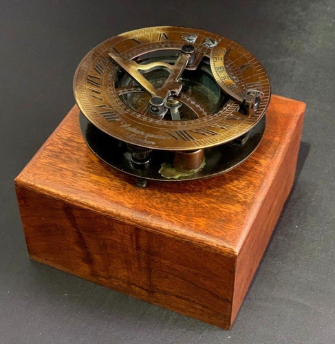 Antique sundial compass - antique,