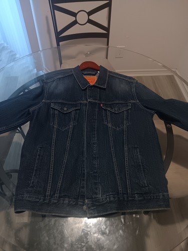 Men blue denim levi trucker - men's,