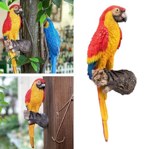 Red garden parrot - red,