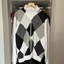 Fred Perry XL Argyle Golf - Jacket Track Top - Rare Vintage adidas Casual Y-3