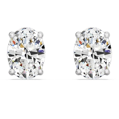 Oval moissanite earrings - earrings, 1