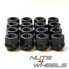16 x Black Open Wheel Nuts M12x1.5 Fits Honda Civic EG EK EP3 EK9 FN2 TYPE R
