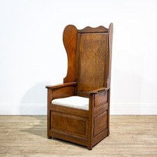 19th Century Oak Lambing Chair