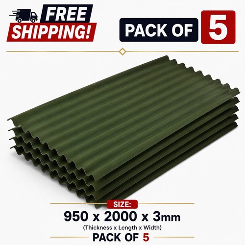 Green bitumen corrugated - green,