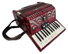 Galotta Caprice Red Piano Accordion Vintage Musical Instrument - K10 O954