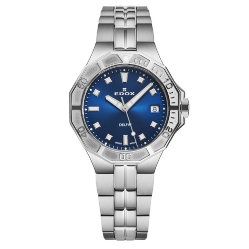 Edox delfin blue dial steel - delfin,