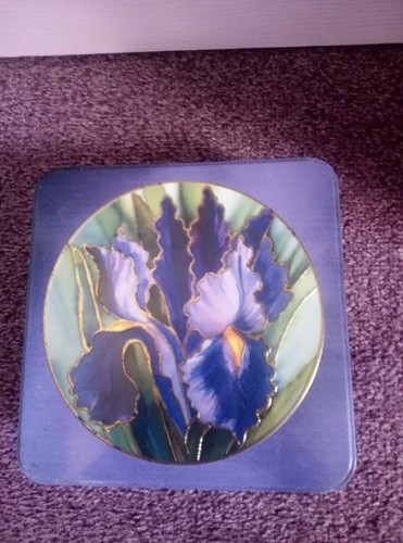 Irises floral metal storage - irises,