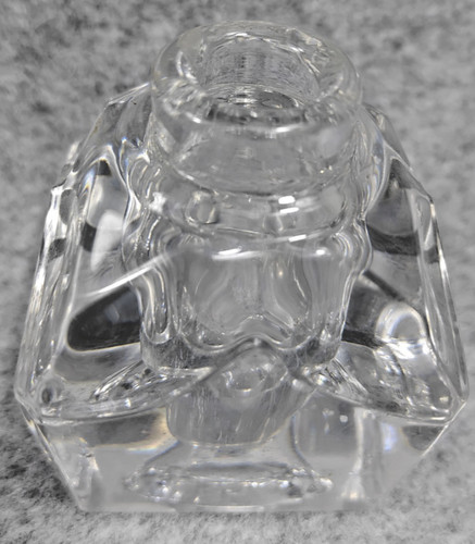 Antique inkwell heavy clear - heavy,