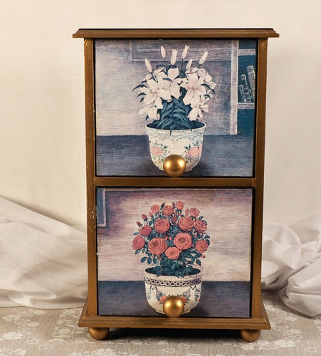 Vintage wooden drawers desktop - vintage,