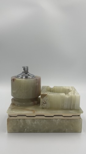 Vintage green onyx desk - green,
