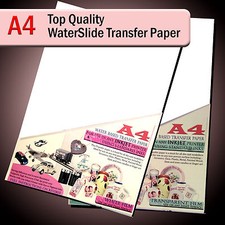 Water Slide Decals - WaterSlide Transfer Paper - A4 Inkjet - Clear or White Lot.