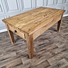 Antique Kitchen Prep Table Solid Pine Victorian Rustic Dining Country Farmhouse