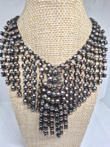Bib style toned - 2, rhinestones