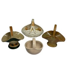 Vintage Pottery Posy Basket x4