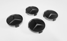 4 x  Matte Black 75mm Wheel Centre Cap for Mercedes VITO Tourer