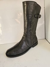 RUSSELL & BROMLEY DESIGNER UK 6 KIDS EU 39 GIRLS BLACK LEATHER SCHOOL KNEE BOOTS