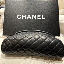Authentic Chanel Black Leather