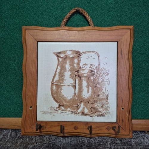 Vintage 1970s wood ceramic - vintage, wood/ceramic