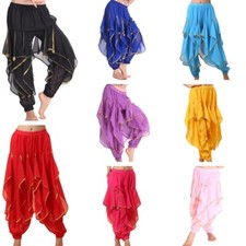 New Belly Dance Costume Pants Tribal Indian Dance Trousers Summer Chiffon Pants
