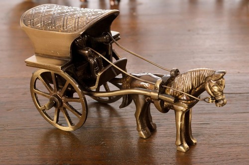 Antique finish horse carriage - antique,